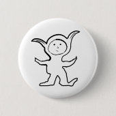 Floppy Pointy Ear Kids Jammies Design Button (Vorderseite)