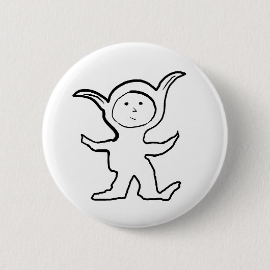 Floppy Pointy Ear Kids Jammies Design Button (Vorderseite)