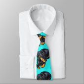 Floppy the Miniature Dackel Painting Krawatte (Gebunden)