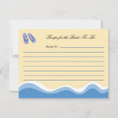 Flops Beach Bridal Rezept Card kippen (Vorderseite)