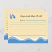 Flops Beach Bridal Rezept Card kippen (Vorne/Hinten)