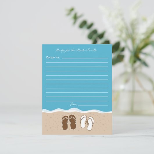 Flops-Brautparty-Rezept-Karte kippen (Stehend Vorderseite)