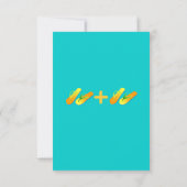 Flops-Hochzeit in Urlaubsort spiegeln RSVP-Karten  RSVP Karte (Rückseite)