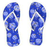 Flops in einem blauen Heißluftballon-Design spiege Badesandalen (Fußbett)