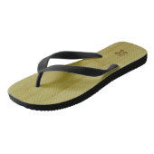 Flops kippen - Bambuskarten mit Initialen Badesandalen (Schrägansicht)