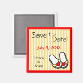 Flops kippen Save the Date Magnete Magnet (Vorderseite/Rückseite)