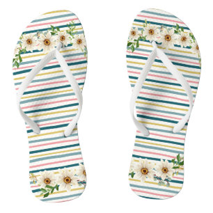 Flops mit Streifen und Leisten kippen Badesandalen