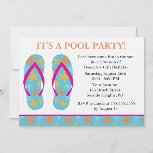 Flops-Party Einladungen spiegeln (Vorderseite)