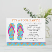 Flops-Party Einladungen spiegeln (Stehend Vorderseite)