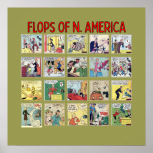 "Flops von N. Amerika" Poster