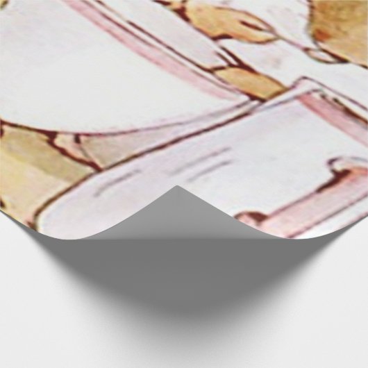 Flopsie Mopsy und Cottontail Beatrix Potter Geschenkpapier (Ecke)