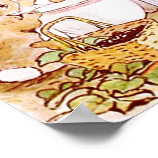 Flopsie Mopsy und Cottontail Beatrix Potter Poster (Ecke)