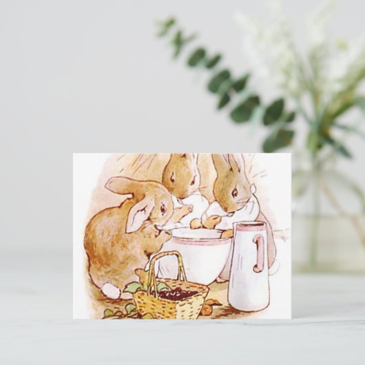 Flopsie Mopsy und Cottontail Beatrix Potter Postkarte (Stehend Vorderseite)