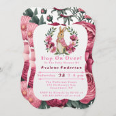 Flopsy's Adventure Girl Baby Shower Einladung (Vorne/Hinten)