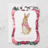 Flopsy's Adventure Girl Baby Shower Einladung (Rückseite)