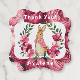 Flopsy's Adventure Girl Baby Shower Vielen Dank Geschenkanhänger