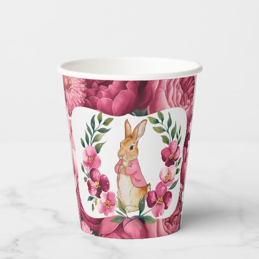 Flopsy's Countryside Adventure Girl Baby Shower Pappbecher (Rückseite)