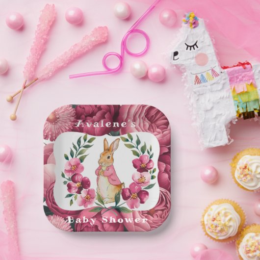 Flopsy's Countryside Adventure Girl Baby Shower Pappteller (Party)