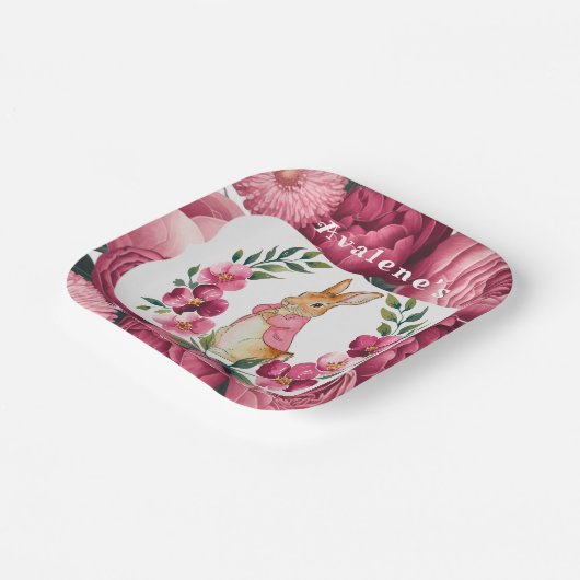 Flopsy's Countryside Adventure Girl Baby Shower Pappteller (Gewinkelt)