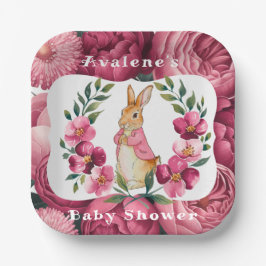 Flopsy's Countryside Adventure Girl Baby Shower Pappteller