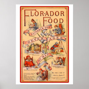 Flor-a-dor-Nahrung für das Siebenalter des Mensche Poster