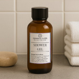 Flor Border Duschgel-Label mit Markenbezeichnung Lebensmitteletikett