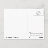 "Flor de la Mar" - Postkarte (Rückseite)