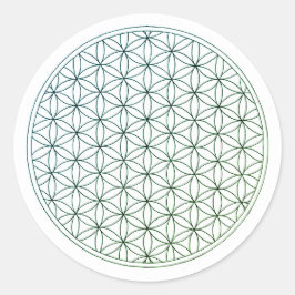 Flor de la Vida Calca Runder Aufkleber