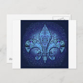 Flor De Lis lt.png Postkarte (Vorne/Hinten)