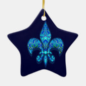 Flor-De-Lis, Wappen, Blume Keramik Ornament (Hinten)