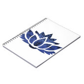 Flor de Loto con atrapa sueños azul Notizblock (Linke Seite)