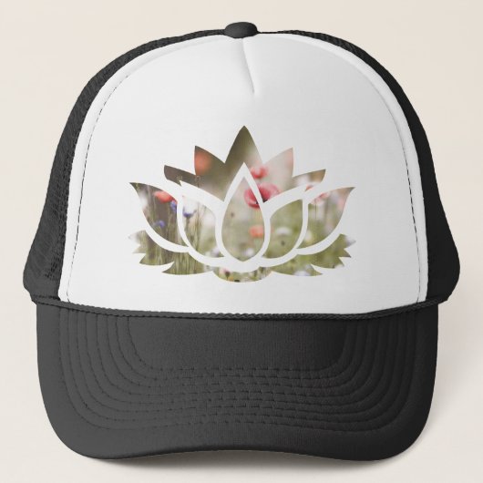 Flor de Loto con Flores Truckerkappe (Vorderseite)