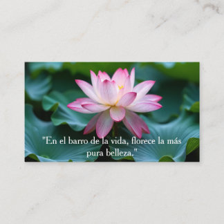 Flor de Loto Rosada Elegante Visitenkarte
