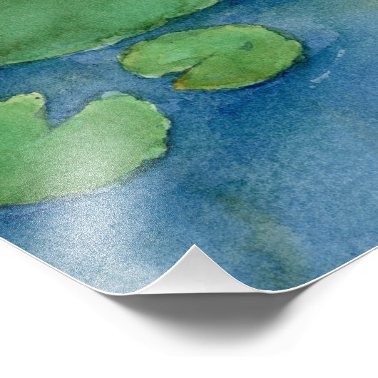 Flôr de Lotus Aguarela Fotodruck (Ecke)