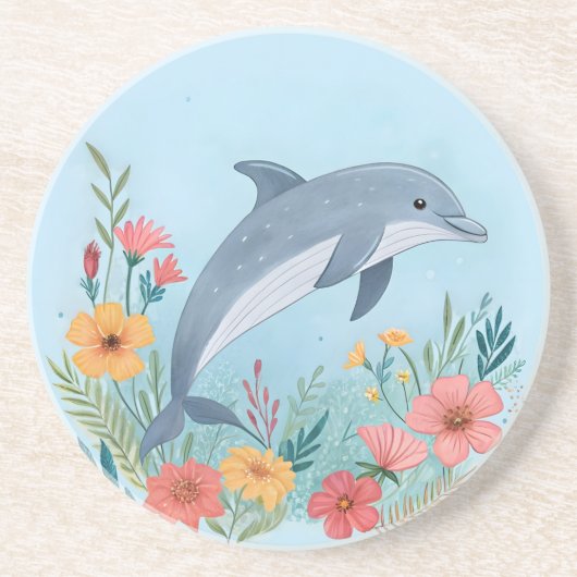 Flor Delfin Getränkeuntersetzer (Vorne)