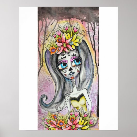 Flor, Dia de los Muertos poster (Vorne)