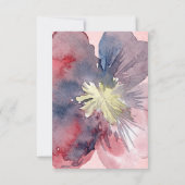 Flor Ever Wedding 2 Meal Choice RSVP Card Karte (Rückseite)