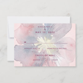 Flor Ever Wedding 2 Meal Choice RSVP Card Karte