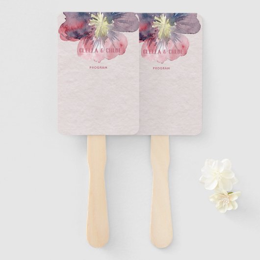 Flor Ever Wedding Program Fächer (Vorne und Hinten)