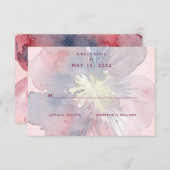 Flor je Hochzeit ohne Mahlzeit RSVP-Karte RSVP Karte (Vorne/Hinten)