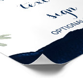 Flor- und Navy-Wasserfarbenkarte & Geschenke Eigen Poster (Ecke)