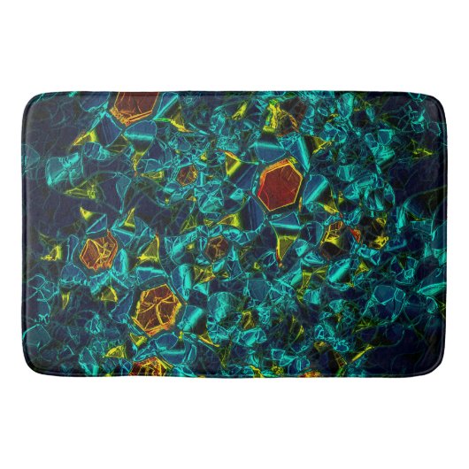 Flor virtual em azul gradiente, estilhaçada badematte (Vorderseite)