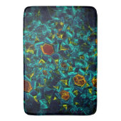 Flor virtual em azul gradiente, estilhaçada badematte (Vorderseite Vertikal)