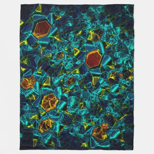 Flor virtual em azul gradiente, estilhaçada fleecedecke (Vorderseite)