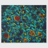 Flor virtual em azul gradiente, estilhaçada geschenkpapier (Flach)