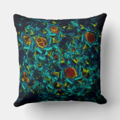 Flor virtual em azul gradiente, estilhaçada kissen (Rückseite)