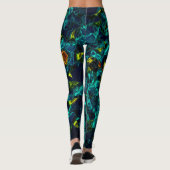 Flor virtual em azul gradiente, estilhaçada leggings (Rückseite)