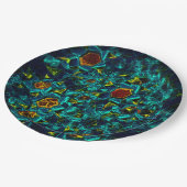 Flor virtual em azul gradiente, estilhaçada pappteller (Schrägansicht)