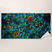 Flor virtual em azul gradiente, estilhaçada strandtuch (Vorderseite)