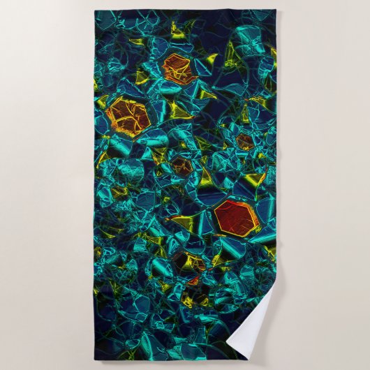 Flor virtual em azul gradiente, estilhaçada strandtuch (Vorderseite)